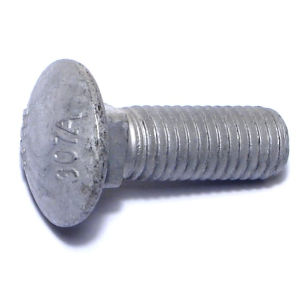 Midwest Fastener Carriage Bolt, Square Neck, 13 (Coarse), 1-1/2 in L, Steel, Hot Dipped Galvanized, 50 PK 05518 - main